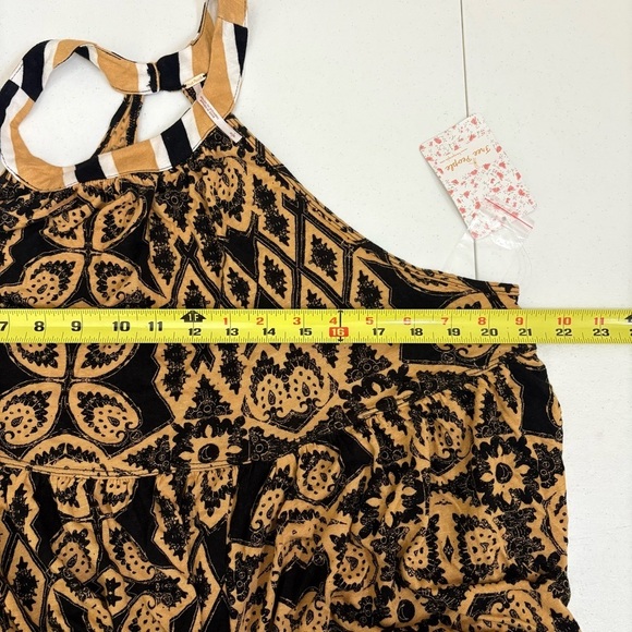 Free People Womens Printed Sleeveless Halter Tank Top size Small - Picture 9 of 13